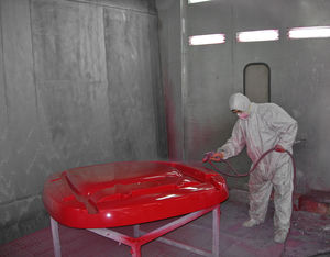 cabina di verniciatura chiusa