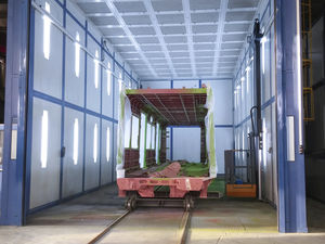cabina di verniciatura chiusa