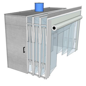 cabina di verniciatura retrattile