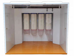 cabina di verniciatura a polvere per pezzi di ricambio