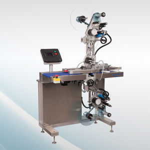 etichettatrice automatica / per applicazione sulla parte superiore del prodotto / dal basso