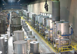 forno per trattamento termico / di ricottura / a campana / a gas