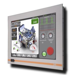panel PC con touch screen resistivo a 5 fili