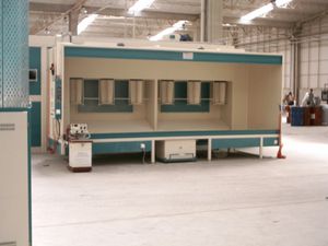 cabina di verniciatura a polvere chiusa