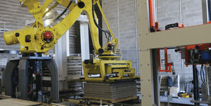 cella robotizzata di pallettizzazione