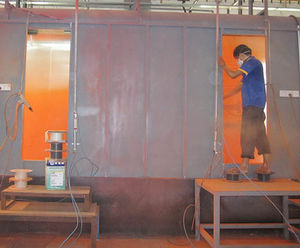 linea di verniciatura a polvere