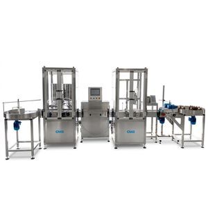 linea di riempimento e confezionamento con sistema di imballaggio