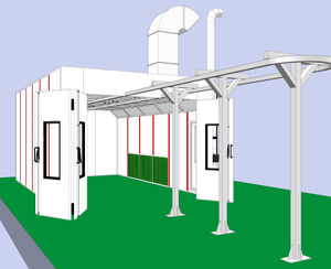 cabina di verniciatura chiusa