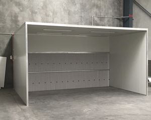 cabina di verniciatura aperta