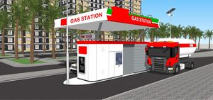 stazione di rifornimento gas ad uso industriale