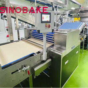 linea di produzione di biscotti ripieni con taglierina