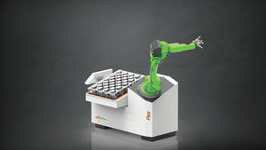 sistema di carico con robot antropomorfi 6 assi