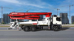pompa autocarrata per calcestruzzo per cantiere