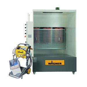 cabina di verniciatura a polvere aperta 1