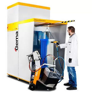 cabina di verniciatura a polvere aperta