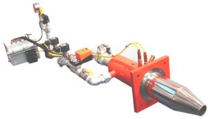 bruciatore con ugello di miscelazione
