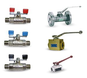 valvola a sfera / a leva / di controllo / per gas