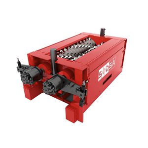 trituratore per rifiuti / a 2 alberi / robusto