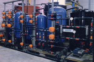 stazione di demineralizzazione tramite resine scambiatrici di ioni