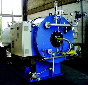 generatore di vapore a gas naturale / a olio combustible / a tubi di fumo / orizzontale