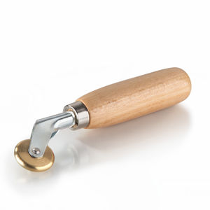rullo di pressione con manico in legno