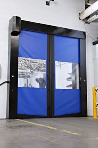 porte scorrevoli / sezionali / in tessuto / in PVC
