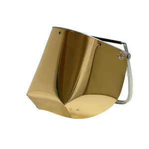 visiera di protezione con rivestimento dorato