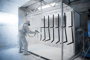 cabina di verniciatura aperta