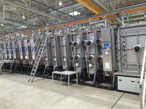 macchina di deposizione per polverizzazione catodica in linea