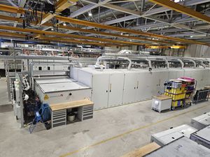 macchina di deposizione per polverizzazione catodica in linea