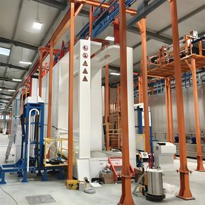 cabina di verniciatura a polvere chiusa