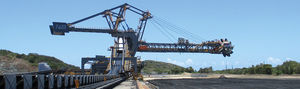 stacker reclaimer con ruota a tazze