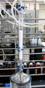 colonna di distillazione in vetro borosilicato