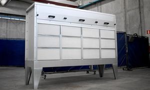 cabina di verniciatura con filtro secco