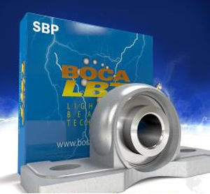 supporto di albero con piastre / con cuscinetto a sfere / con rivestimento in ceramica / in acciaio inox