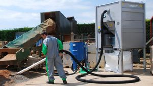 sistema di recupero per materiali abrasivi