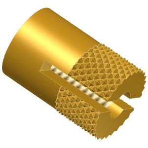 inserto filettato / a pressione / in ottone / arrotondato