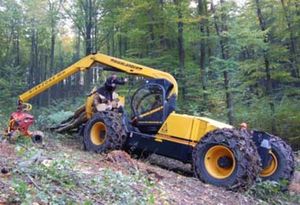 abbattitrice forestale gommata