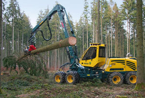 abbattitrice forestale gommata