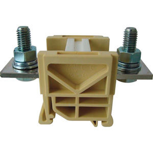 morsetto componibile con connessione a vite / per binario elettrificato / in materia plastica / passante