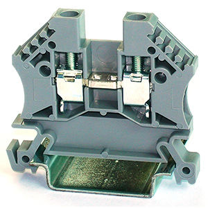 morsetto componibile con connessione a vite / su guida DIN / passante / grigio