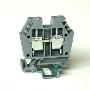morsetto componibile con connessione a vite / su guida DIN / passante / grigio