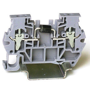 morsetto componibile con connessione a vite / su guida DIN / passante / grigio