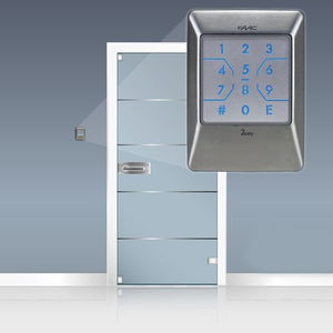 tastiera numerica 12 tasti / a muro / in acciaio inox / senza fili