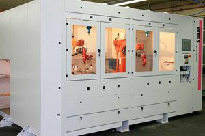 cella robotizzata di sbavatura