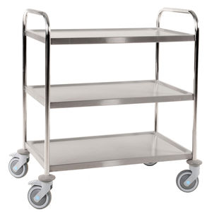carrello da trasporto / in acciaio inossidabile / 2 livelli / multiuso
