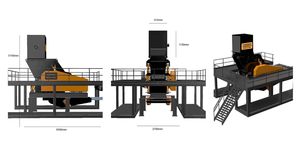 trituratore laceratore per rifiuti primario