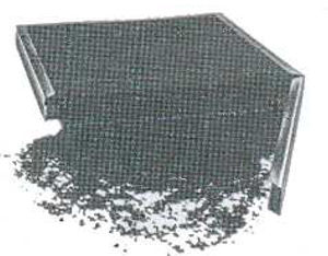 materiale filtrante a carbone attivo