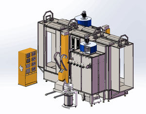 cabina di verniciatura a polvere automatica