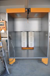 cabina di verniciatura a polvere per filtri a cartuccia